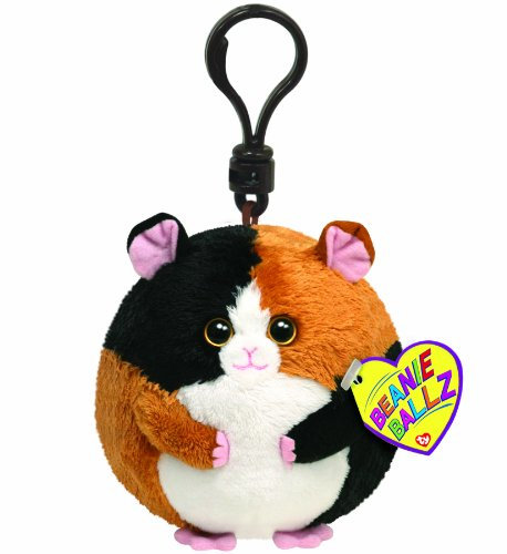 Ty Beanie Ballz Schlüsselanhänger - Meerschweinchen Speedy rund 8,5 cm