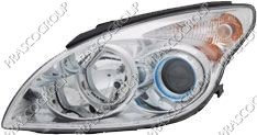Prasco - HN0404904 - Hyundai - I30 - Mod. 09/07-01/10 - Scheinwerfer Links-H1+H7-Mit Lwr-Ohne Motor-Verchromt