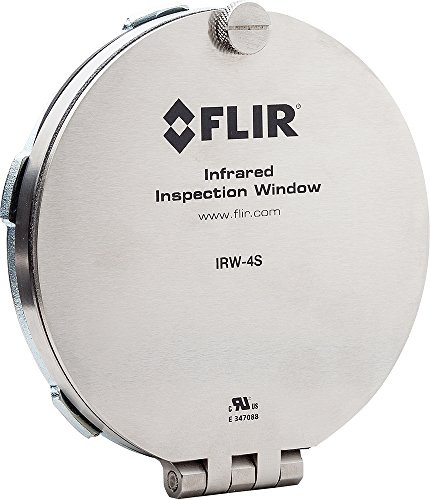 Flir IRW-4S Finestra in Acciaio da 4-Pollici per Ispezione a Infrarossi | Sicurezza arco elettrico, visivo/termico/fusione, telaio acciaio inox, anticorrosione, kit installaz.