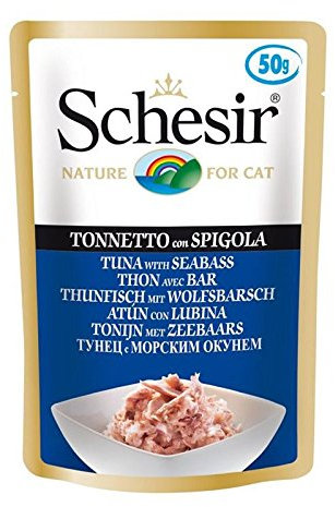 Schesir Cat Thunfisch m Wolfsbarsch | 30x50g Katzenf