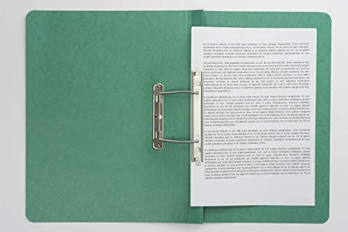 Exacompta - Ref 3003Z - Europa - Spiral File, 350 x 250mm, 300 Micron Hardwearing Mottled Pressboard, Holds 150 Sheets of A4 Paper, Spring Mechanism - Green, Pack of 25