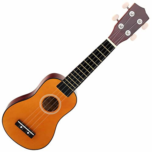Classic Cantabile Ukulele Sopran “Natur” - Mensur: 34 cm - Länge: 53 cm - 15 Bünde - aus hochwertigen Tonhölzern gefertigt - leichtgängige Mechaniken - Nylonsaiten - mattlackiert