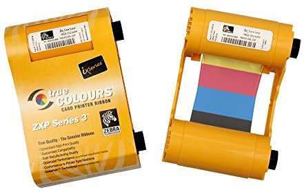 ZEBRA 800033-348 - ZXP3-R2 FARBBAND - YMCKOK, 230 Drucke pro Rolle, Patrone enthält eine Reinigungsrolle