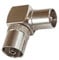 1 x Auline 90 Degree Coax Socket Female to Coax Plug Male Convert Existing Aerial Cable to Right Angle/Angled Connector (Silver)