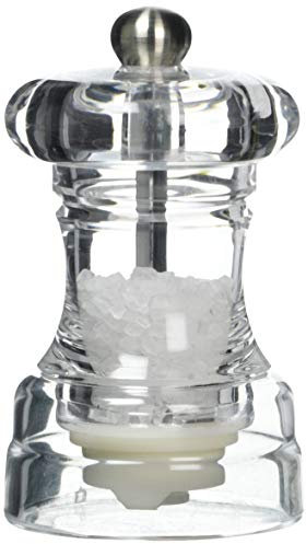 T&G Capstan transparentem Acryl mit satiniertem Knauf Salzmühle, Textil, durchsichtig, 6 cm