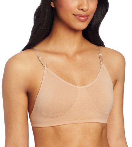 Capezio Damen Naadloze beha met doorzichtige rug en overgangspanelen Baselayer Shirt, Nude, XL EU