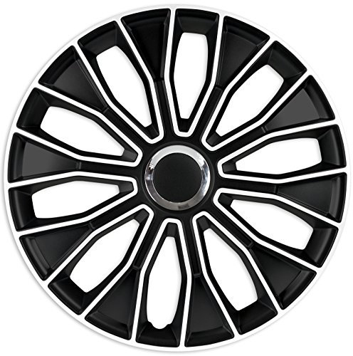 ZentimeX Radzierblenden Radkappen Radabdeckung 15 Zoll #95 SCHWARZ WEIß ABS