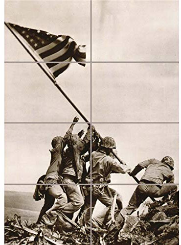 Doppelganger33 LTD War Wwii Iwo Jima Stars Stripes Flag Political Historical XL Giant Panel Poster Art Print (8 Sections)