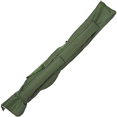 NGT Rutenfutteral für Karpfenangeln, 3+3-Rutentasche, 12ft oder 13ft Ruten, 3 bis 3 Down, Grün, Polyester, PVC, 196 x 28 x 60 cm