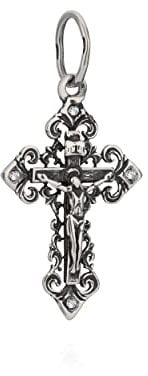 NKlaus 925er Sterlingsilber Kreuz Orthodoxe Kruzifix Anhänger Glaubenssymbol 6262 Taufe