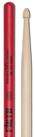 Vic Firth American Classic 5BVG Baguettes, Vic Grip, Caryer Américain, Bout en Bois