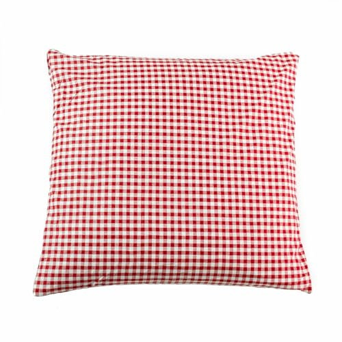 texpot Landhaus Kissenbezug 80 x 40 cm Bettwäsche in rotem Karo 1x1 cm Hotelverschluss