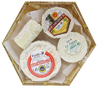 Französische Käse-Kompositionen, Set aus 4 Weichkäsesorten, 185g