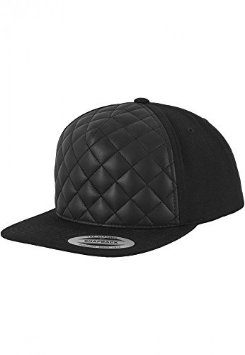 Flexfit Uni Diamond Quilted Snapback Mütze, Black, one Size