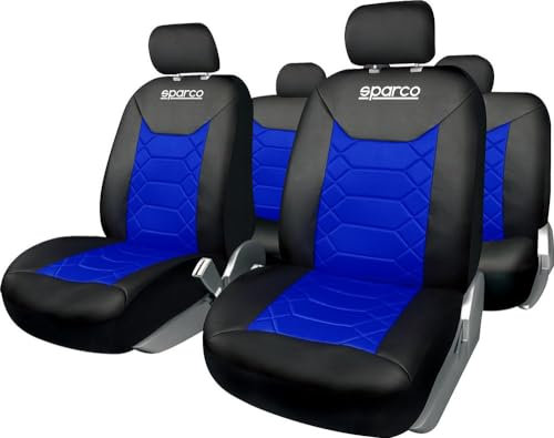 Sparco SPC1016AZ Satz Bezüge für Autositz BK Blau/Schwarz
