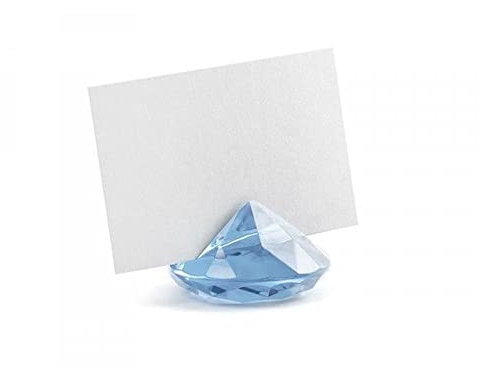10 PEZZI Segnaposto Diamante Celeste