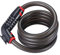 BBB Cycling, CodeLock Combination Cable Bike Lock with Code for Road and Mountain Bikes, Outdoor Heavy Duty Waterproof, Coil Cable, BBL-45, 180 cm, Black