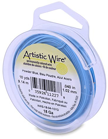 Beadalon 10-Yards Artistic 18-Gauge Wire, Powder Blue