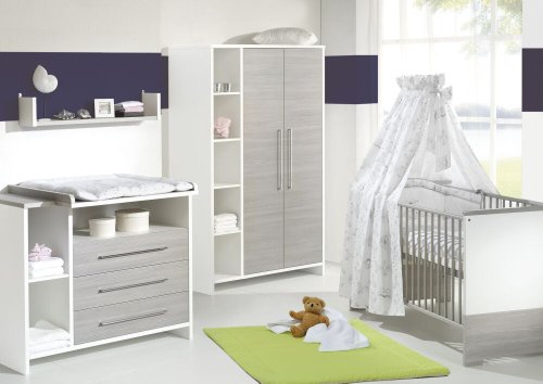 Schardt Eco Silber Kinderzimmer 4-teilig mit 2-trg Schrank