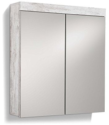 trendteam smart living - Spiegelschrank Spiegel - Badezimmer - Cancun - Aufbaumaß (BxHxT) 72 x 79 x 17 cm - Farbe Canyon Weiß Pine - 125940568