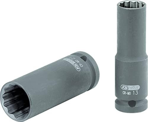 KS Tools 515.0952 1/2 Llave de vaso de impacto de 12 cantos, larga, 19 mm