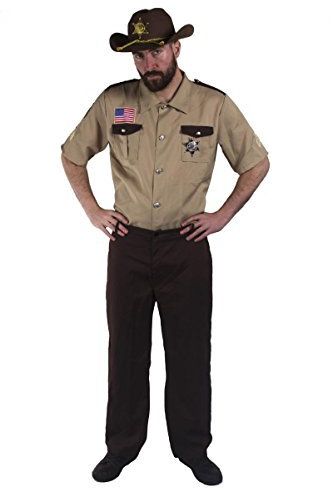ILOVEFANCYDRESS - Disfraz de Sheriff Americano (Camiseta, Pantalones y Placa de Sheriff)