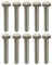 M10 x 100mm Hex Set Screw Hexagon Head Bolt - 10 Pack