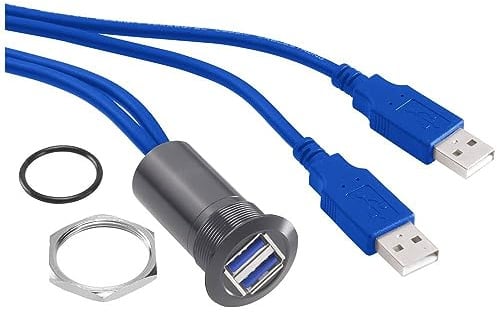 TRU Components USB-13-BK USB-Einbaubuchse 3.0 Buchse, Einbau Inhalt: 1 St.