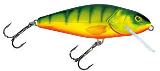 Salmo Perch Deep Runner Wobbler Jerkbaits für Hecht Zander Barsch Hechtköder Hechtwobbler Barschwobbler Hot Perch 8cm / 14g / Tiefläufer / 1.5-4.6m