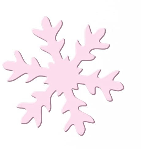 Ursus 19460080 - Motivlocher mit Hebel jumbo, Schneeflocke, rosa, ausgestanztes Motiv ca. 76,2 mm, aus Kunststoff mit Metallstanze, geeignet für Grammaturen von 160 220 g /qm