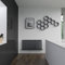 960mm(w) x 500mm(h) Black Oval Tube Designer Landscape Radiator 2687 BTU's Central Heating Radiator