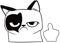 Spaß Kostet wetterfester Aufkleber Grumpy Cat
