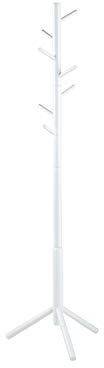 AC Design Furniture Yannick appendiabito, H: 176 x l: 51 x P:45 cm, bianco, legno di albero della gomma, 1 pz.