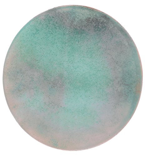 Morella Damen Coin 33 mm Edelstein Amazonit Chakren Scheibe Halsketten-Anhänger und zur Stärkung