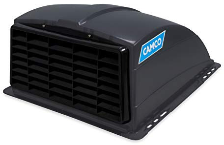 Camco Standard Roof Vent Cover, Opens for Easy Cleaning, Aerodynamic Design, Easily Mounts to RV with Included Hardware-Smoke (40453)