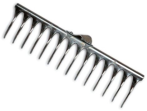 Rastrillo aireador de 14 Dientes, sin Mango, tamaño 380 mm, Pajarita