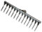 Rastrello aeratore 14 denti â€“ senza manico â€“ Misura 380 mm â€“ Papillon