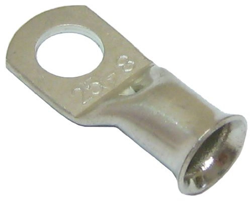 All Trade Direct 20 Copper Tube 25Mm X 8Mm Lug Battery Starter Cable Welding Crimp Terminal Ring