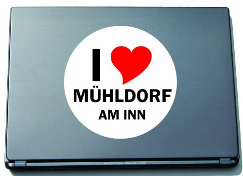I Love Aufkleber - 210 mm mit Stadtname MUEHLDORF AM INN - Decal - Sticker - Laptop - Notebook - Laptopaufkleber - E-Reader - JDM - Die Cut - OEM - Sticker - JDM - Die Cut - OEM