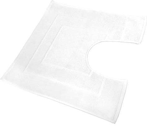 Linnea Tapis de Bain Contour WC et lavabo 60x60 cm Flair Blanc 1500 g/m2