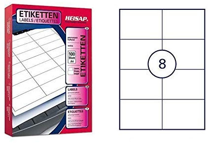 1.600 Bogenetiketten 105 x 74mm DIN A4 Universal-Aufkleber - 200 Bögen