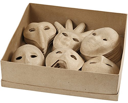Creativ Papier Mache Venetian Face Mask Assortment 60 Assorted Bulk Buy 6 Designs