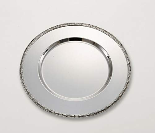 SWEET HOME Sottopiatto Stile Floreale Argentato Argento Sheffield cod.5037632 cm diam.32 by Varotto & Co.