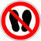 Aufkleber Betreten der Fläche verboten D-P015 ähnlich ISO 7010 ISO-P024 200mm