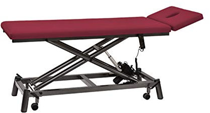 Therapieliege pader.eco fresh 2.0, 68cm, Bordeaux, Gestell Anthrazit, Handschalter, elektrisch