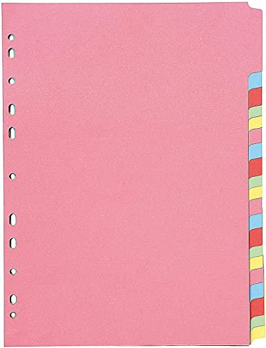 Q-Connect 20-Part Subject Divider Multi-punched A4