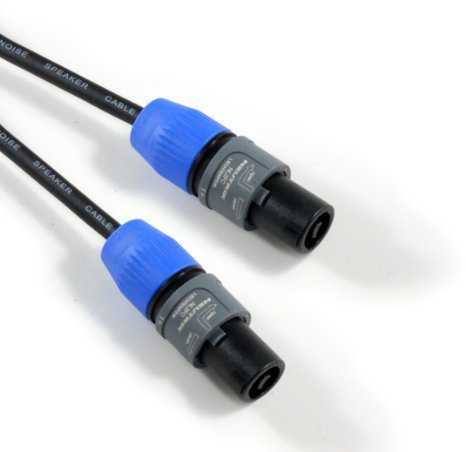 3m Neutrik 2 Pole 1.5mm² Speakon Cable NL2FC to Male Plug Pro Speaker Amp Lead