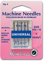 Hemline Universal Machine Needles - Heavy 100/16
