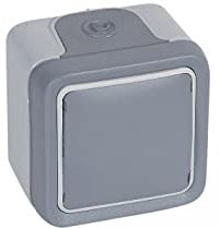 Sortie de câbles Plexo avec serre-câbles complet IP55 saillie - gris