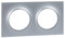 Schneider Electric S520704E Plaque 2 postes aluminium Odace Styl